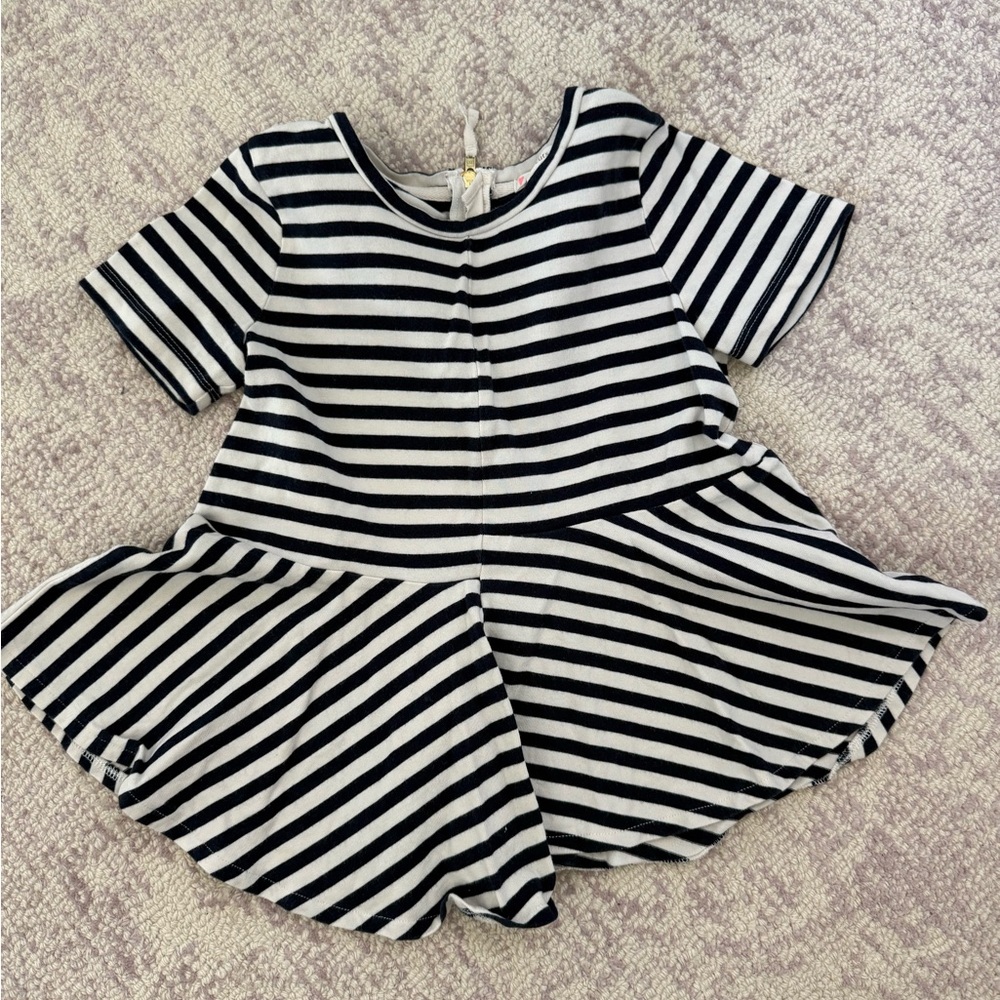 Crewcuts Navy and White Striped Top
